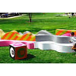 Дизайнерский модульный диван волнистой формы с цветным принтом Poltronova Superonda Sofa варинант исполнения - 36 | Loft Concept в Воронеже