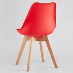 Стул с основой из пластика и мягким сиденьем Arvika Red варинант исполнения - 5 | Loft Concept в Воронеже