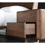 Прикроватный деревянный столик с 2-мя ящиками Moon Walnut Furniture варинант исполнения - 11 | Loft Concept в Воронеже