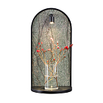 Настенный светильник зеленого цвета с черной рамкой овальной формы с полкой Herbarium  варинант исполнения - 6 | Loft Concept в Воронеже