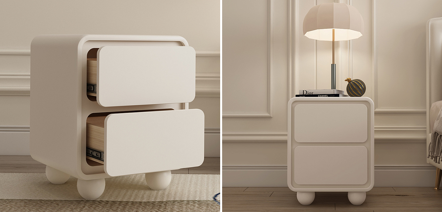Тумба Cobb Beige Nightstand Тумба Cobb Beige Nightstand - Loft-Concept в Воронеже