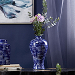Ваза из фарфора сине-белого цвета Blue & White Ornament  варинант исполнения - 5 | Loft Concept в Воронеже
