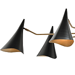 Люстра с 6-ю черными конусообразными плафонами Contrasting Lamps варинант исполнения - 1 | Loft Concept в Воронеже