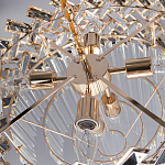 Люстра многоярусная с переплетенными металлическими элементами черного и золотого цвета и прозрачными хрустальными подвесками Empire Chandelier Crystal варинант исполнения - 10 | Loft Concept в Воронеже