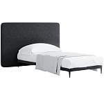 Кровать с большим мягким изголовьем Unity Grey Bed варинант исполнения - 7 | Loft Concept в Воронеже