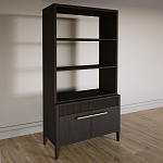 Стеллаж Primo с ящиками Темный орех варинант исполнения - 2 | Loft Concept в Воронеже