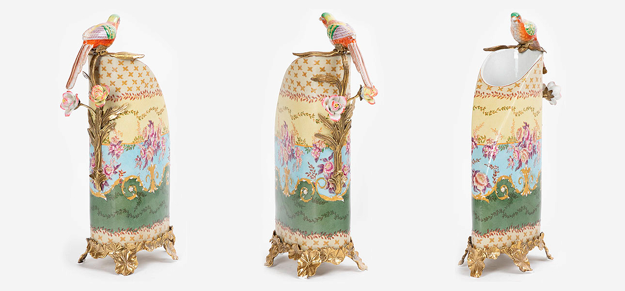 Ваза фарфоровая с фигуркой птички Print Ваза фарфоровая с фигуркой птички Print - Loft-Concept в Воронеже