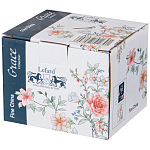 Кружка фарфоровая синяя с цветочным принтом 470 мл Flower Porcelain Collection варинант исполнения - 2 | Loft Concept в Воронеже