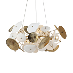 Люстра с белыми и золотистыми цветами Dahlia Flowers Lamp варинант исполнения - 2 | Loft Concept в Воронеже