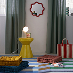 Настенное зеркало с волнистой рамой Mune Mirror Red варинант исполнения - 7 | Loft Concept в Воронеже