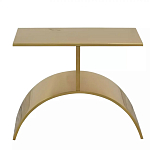 Дизайнерский журнальный стол золотой на полукруглом основании Wecaben варинант исполнения - 2 | Loft Concept в Воронеже