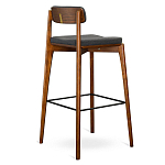 Барный стул из массива ясеня с обивкой из рогожки Elegant Ash варинант исполнения - 4 | Loft Concept в Воронеже