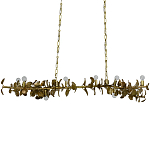 Линейная люстра Brass Eucalyptus Branches Lighting Chandelier варинант исполнения - 1 | Loft Concept в Воронеже