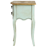 Прикроватная тумба из массива березы светло-бирюзовая Montmartre Provence Bedside Table варинант исполнения - 5 | Loft Concept в Воронеже