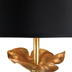 Настольная лампа с цветком на основании и черным абажуром Fluttering Leaf варинант исполнения - 1 | Loft Concept в Воронеже