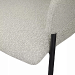 Стул мягкий с подлокотниками Chair Gray Upholstery Boucle варинант исполнения - 7 | Loft Concept в Воронеже
