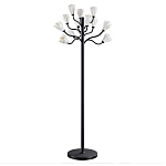 Торшер с плафонами из белых фарфоровых цветов на изогнутых ветвях Floralis варинант исполнения - 1 | Loft Concept в Воронеже