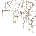 Потолочный светильник с тонким металлическим каркасом цвета хром Quasar варинант исполнения - 3 | Loft Concept в Воронеже