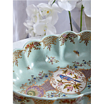 Чаша из голубого фарфора на бронзовых ножках с рисунком цветов и фигурками стрекоз Blue Garden варинант исполнения - 7 | Loft Concept в Воронеже