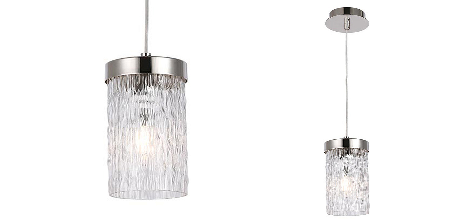Подвесной светильник Estebe Nickel Glass Hanging Lamp Подвесной светильник Estebe Nickel Glass Hanging Lamp - Loft-Concept в Воронеже