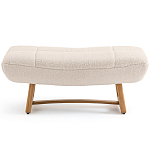 Оттоманка с обивкой букле Lino White Boucle Ottoman варинант исполнения - 2 | Loft Concept в Воронеже