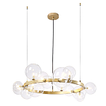 Люстра круглая подвесная с 15-ю прозрачными шарообразными плафонами из стекла Iona chandelier варинант исполнения - 2 | Loft Concept в Воронеже