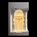 Встраиваемый в стену гипсовый светильник под покраску с колоннами и арками в античном стиле Antiquity Athena варинант исполнения - 9 | Loft Concept в Воронеже