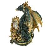 Часы в виде дракона Green Gold Dragon Clock варинант исполнения - 2 | Loft Concept в Воронеже