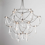 Люстра с каркасом из тонких металлических нитей и хрустальными подвесками Crystal Metal Threads Chandelier 40 варинант исполнения - 3 | Loft Concept в Воронеже