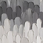 Панно декоративное с ручной росписью Gray Strokes варинант исполнения - 2 | Loft Concept в Воронеже