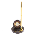 Часы настольные с ручкой из натурального камня Stone Clock варинант исполнения - 6 | Loft Concept в Воронеже