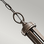 Люстра с белыми тканевыми абажурами в прозрачных стеклянных цилиндрах Kichler варинант исполнения - 19 | Loft Concept в Воронеже