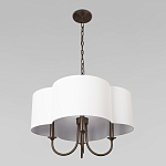 Люстра с белым текстильным абажуром Vitorino  варинант исполнения - 4 | Loft Concept в Воронеже