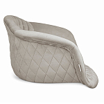 Барный стул со спинкой и мягкой обивкой с ромбами на 4-х деревянных ножках Бежевый Велюр Ava Charm варинант исполнения - 3 | Loft Concept в Воронеже