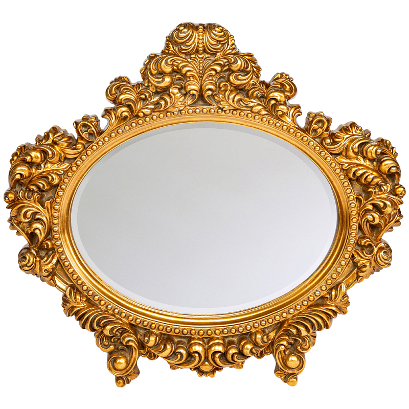 Зеркало настенное золотое с ажурным резным орнаментом Classic Ornament Mirror Золотой Зеркало в Воронеже | Loft Concept 