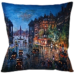Подушка декоративная Ночной город Impressionism in Art варинант исполнения - 1 | Loft Concept в Воронеже