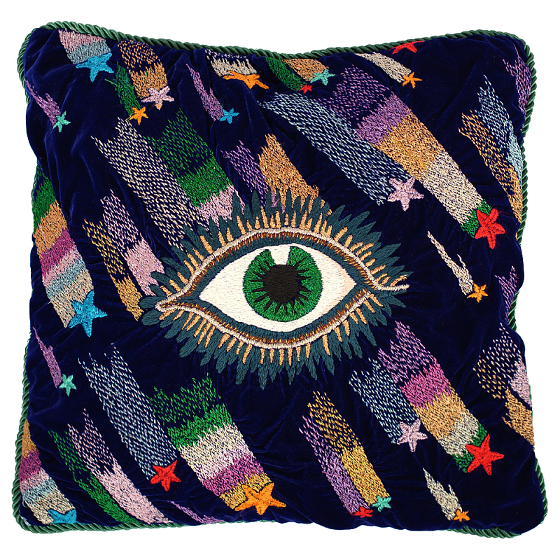 Декоративная подушка с вышивкой стиль Gucci Eye Cushion Фиолетовый Мульти Декоративная подушка с вышивкой стиль Gucci Eye Cushion Фиолетовый Мульти в Воронеже | Loft Concept