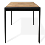 Стол обеденный раздвижной с прямоугольной столешницей на четырех черных ножках Blair варинант исполнения - 4 | Loft Concept в Воронеже