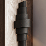 Бра в форме спирали черное с золотой внутренней отделкой Warm Glow варинант исполнения - 3 | Loft Concept в Воронеже