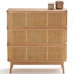 Комод с 3-мя ящиками из плетеного ротанга Ruiz Light Chest of Drawers варинант исполнения - 3 | Loft Concept в Воронеже