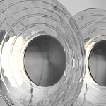 Бра из трех стеклянных фактурных дисков Eyepiece варинант исполнения - 6 | Loft Concept в Воронеже