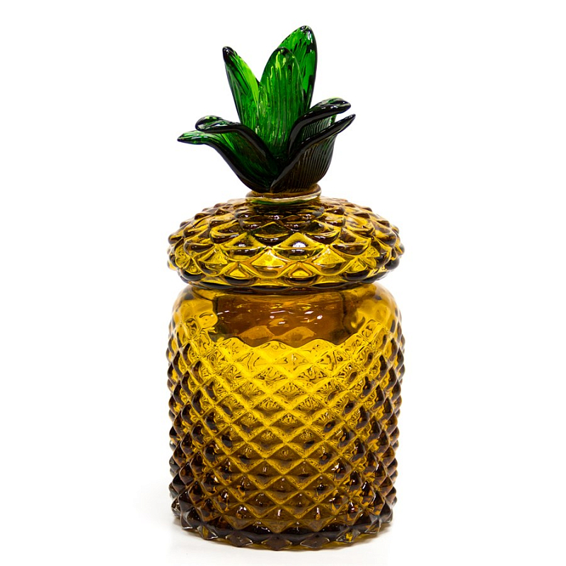Ваза с крышкой Pineapple Transparent Amber S Янтарь (Amber) Зеленый Ваза с крышкой Pineapple Transparent Amber S Янтарь (Amber) Зеленый в Воронеже | Loft Concept