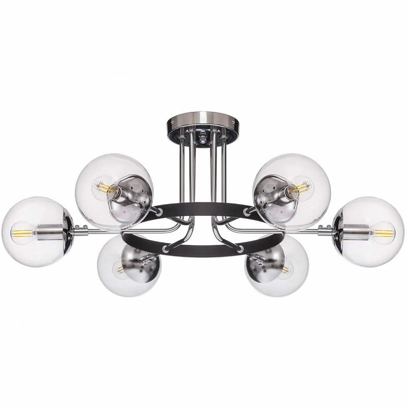 Потолочный светильник Transparent Balls Loft Ceiling Хром Прозрачный Потолочный светильник Transparent Balls Loft Ceiling Хром Прозрачный в Воронеже | Loft Concept