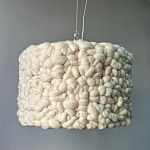 Вязаный шерстяной светильник Knitted wool lamp Cylinder варинант исполнения - 1 | Loft Concept в Воронеже