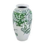 Ваза высокая с зелеными цветочными и птичьими мотивами Vase Inspired by Nature варинант исполнения - 6 | Loft Concept в Воронеже