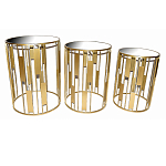 Набор из 3-х столов из металла Brass Symphony варинант исполнения - 1 | Loft Concept в Воронеже
