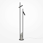 Напольный торшер светодионый черный Lumen Duo варинант исполнения - 1 | Loft Concept в Воронеже