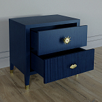 Тумба прикроватная с двумя ящиками Elsa Dreams Blue варинант исполнения - 2 | Loft Concept в Воронеже