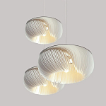 Подвесной светильник с белыми изящными декоративными лепестками Volumetric Petal Lamp варинант исполнения - 8 | Loft Concept в Воронеже