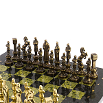 Шахматы Ренессанс из бронзы с доской из натурального камня Змеевик Decorative Thematic Chess варинант исполнения - 2 | Loft Concept в Воронеже